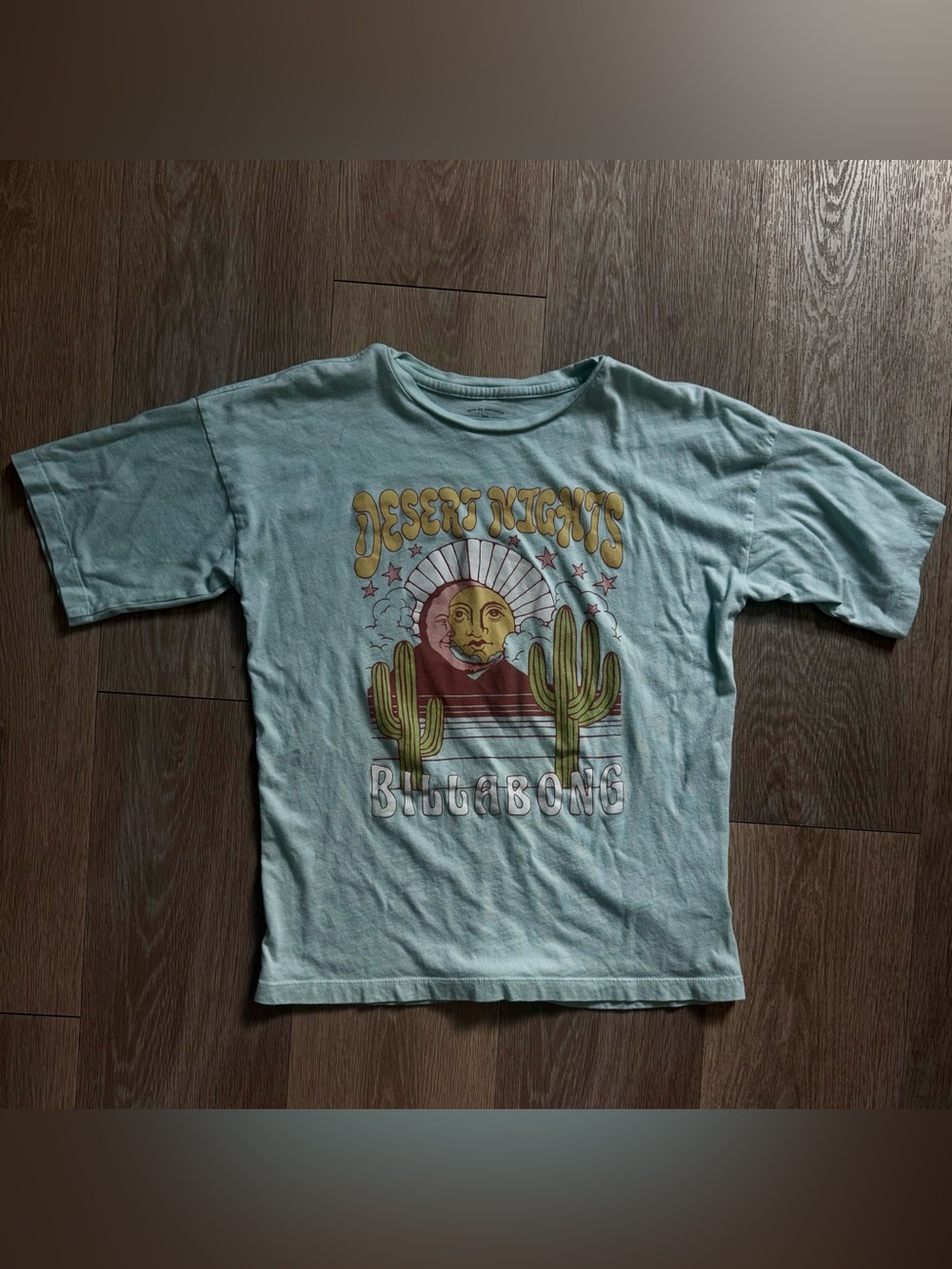 Billabong Kids Desert Nights Graphic Tee - Light Blue/Aqua Size youth Large
